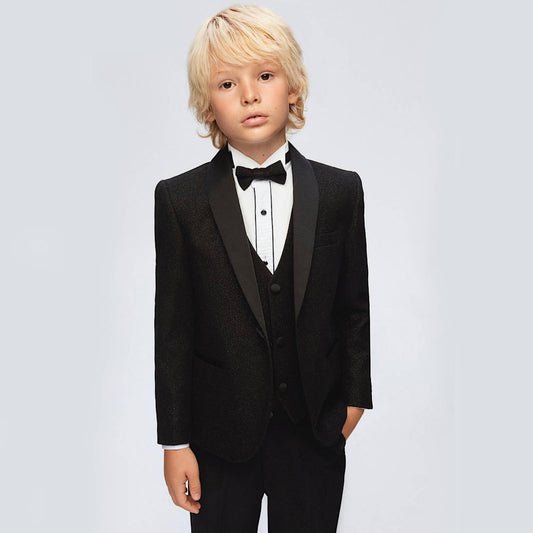 Samli Black Glitter 5PC Suit Ensemble