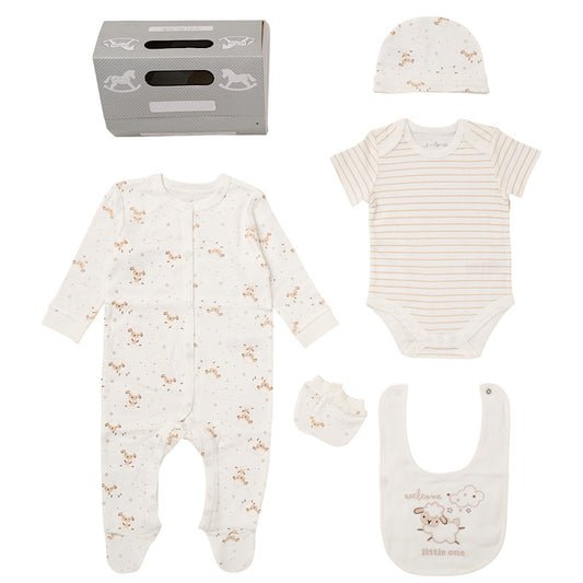 Babies Welcome Little One Print 5PC Gift Set