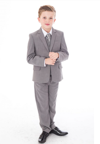 5 Pc Vivaki Light Grey Suit