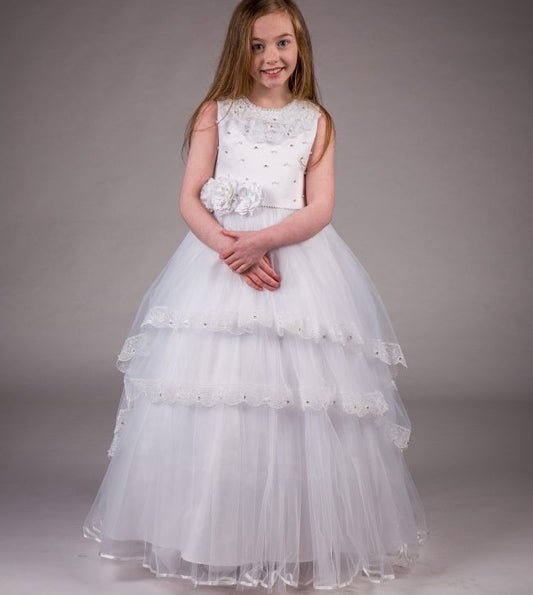 Girls White Communion Dress